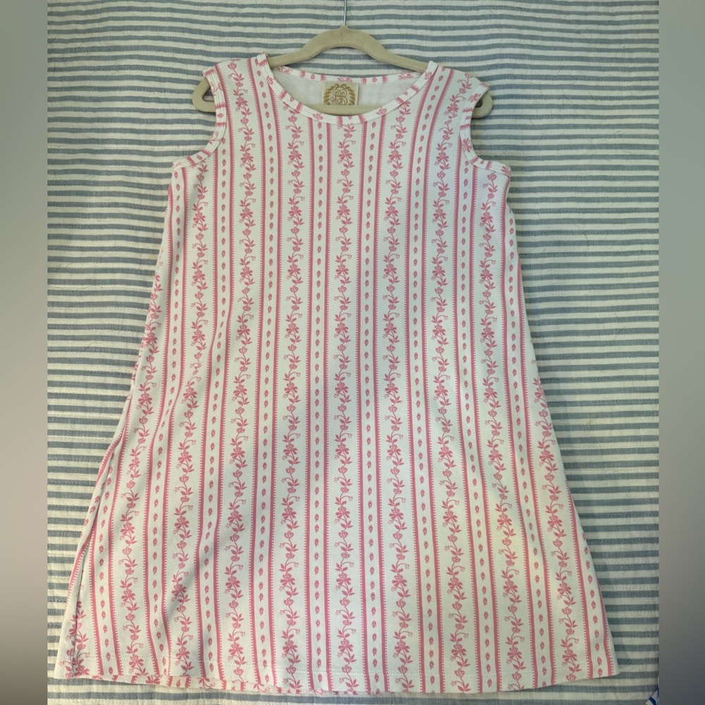 The Beaufort Bonnet Company Pink and White Kids Casual Dress